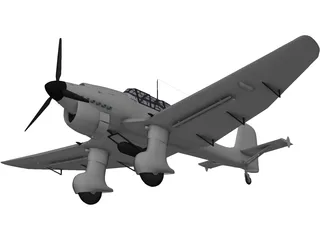 Junkers Ju 87 3D Model preview
