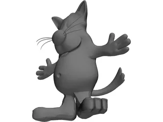 Cartoon Cat 3D Model preview