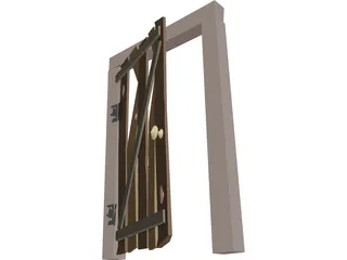 Old Door 3D Model preview