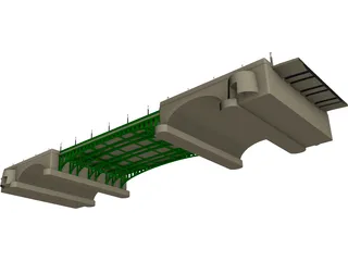 European Bridge 3D Model preview