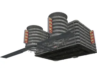 Parking Garage 3D Model preview