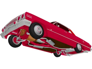 Chevrolet Impala 2-door (1963) 3D Model preview