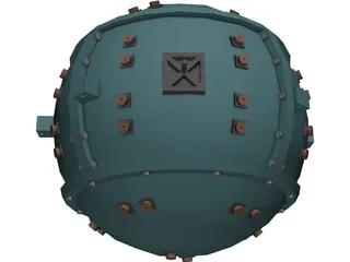 Trinity Atomic Bomb 3D Model preview