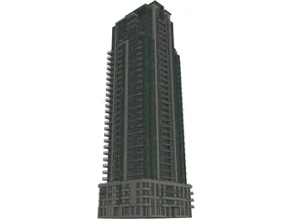 Condo Building 3D Model preview