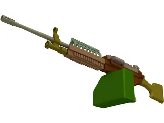 M249 3D Model preview