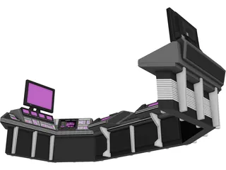 Workstation Console 3D Model preview