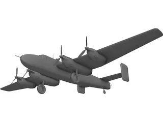Handley Page Halifax B.III 3D Model preview