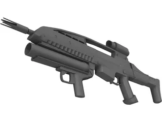XM8 + XM320 Grenade Launcher 3D Model preview
