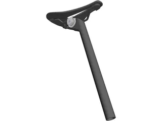 Seat Post with Saddle 3D Model preview