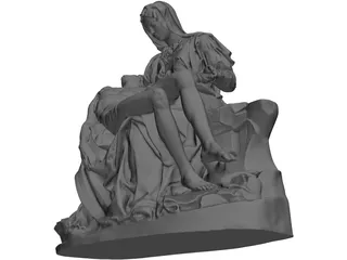 Pieta di Michelangelo 3D Model preview
