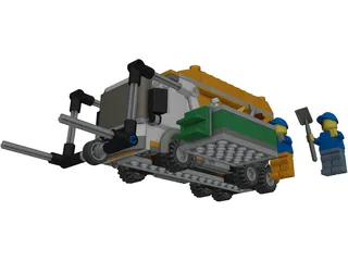 LEGO City Garbage Truck 3D Model preview