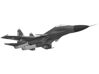 Su-30 3D Model preview