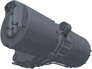 Tesla Large Drive Motor 3D Model preview