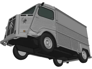 Citroen H Van (1980) 3D Model preview