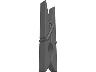 Clothespin Spring 3D Model preview