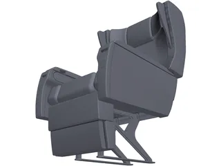 Business Jet Seat 3D Model preview