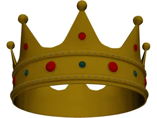 Crown Golden 3D Model preview