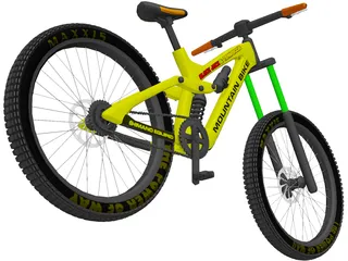 Mountain Bike Downhill 3D Model preview