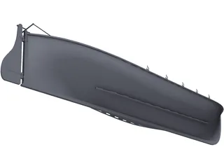 Wooden Boat 3D Model preview