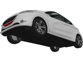 Peugeot 208 GTI (2013) 3D Model preview