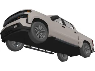 Chevrolet Silverado 1500 Crew Cab LT (2019) 3D Model preview