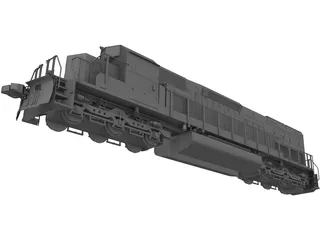 EMD SD40T 3D Model preview