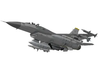 F-16C USAF 3D Model preview