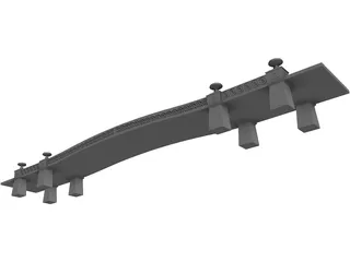 Bow Bridge Central Park 3D Model preview