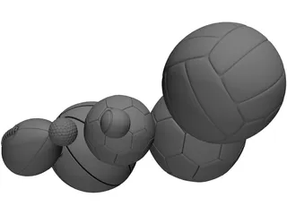 Balls Collection 3D Model preview