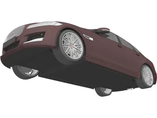 Jaguar XF (2016) 3D Model preview