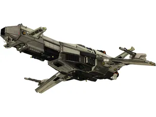 Star Conflict Spaceship Dverg 3D Model preview