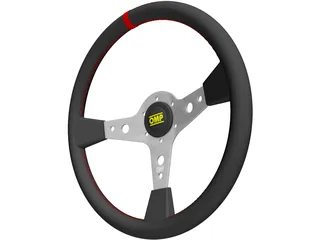 OMP Racing Steering Wheel 3D Model preview
