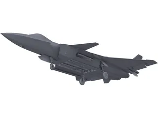 Chengdu J-20 3D Model preview