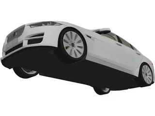 Jaguar XE (2018) 3D Model preview