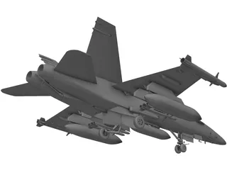 F-18 Hornet 3D Model preview