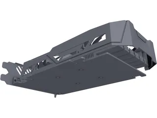 Gigabyte Nvidia GTX1050 Graphics Card 3D Model preview