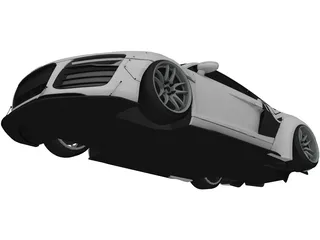 Audi R8 V10 Liberty Walk (2014) 3D Model preview