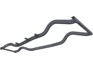 Jeep Wrangler TJ Frame 3D Model preview