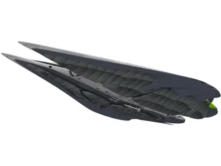 Kamerian Battle Cruiser 3D Model preview
