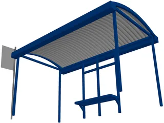 Bus Stop 3D Model preview