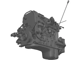 Cummins QSX15 Engine 3D Model preview