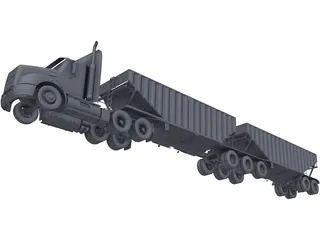 Mack Grain Truck 3D Model preview