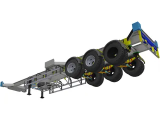 Semitrailer 40 feet 3D Model preview