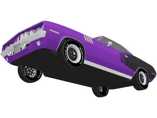 Plymouth Barracuda (1971) 3D Model preview