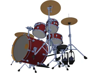 Drums 3D Model preview