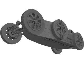 Bugatti Type 37B (1937) 3D Model preview