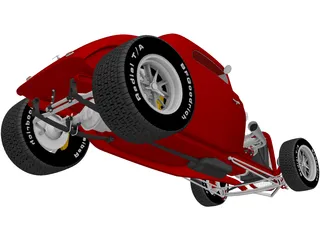 Ford Hotrod Coupe (1934) 3D Model preview