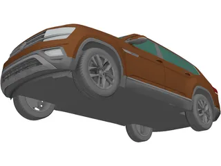 Volkswagen Teramont (2017) 3D Model preview