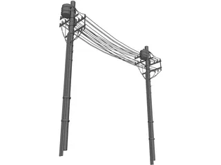 Power Line 3D Model preview