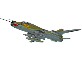 Sukhoi Su-17M4 Fitter 3D Model preview